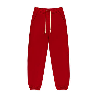 Drawstring Unisex Sweatpants - Crimson