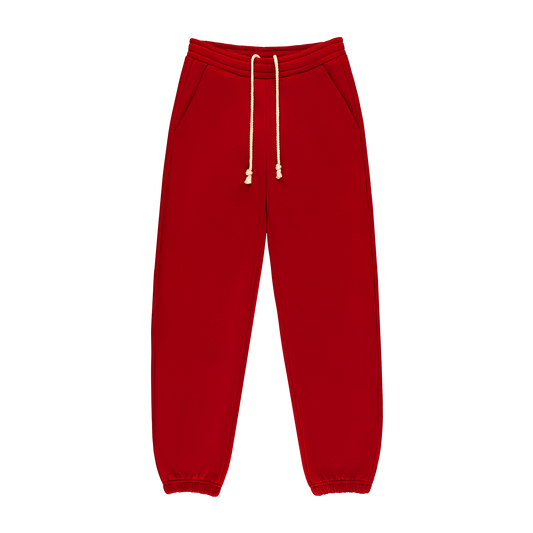 Drawstring Unisex Sweatpants - Crimson