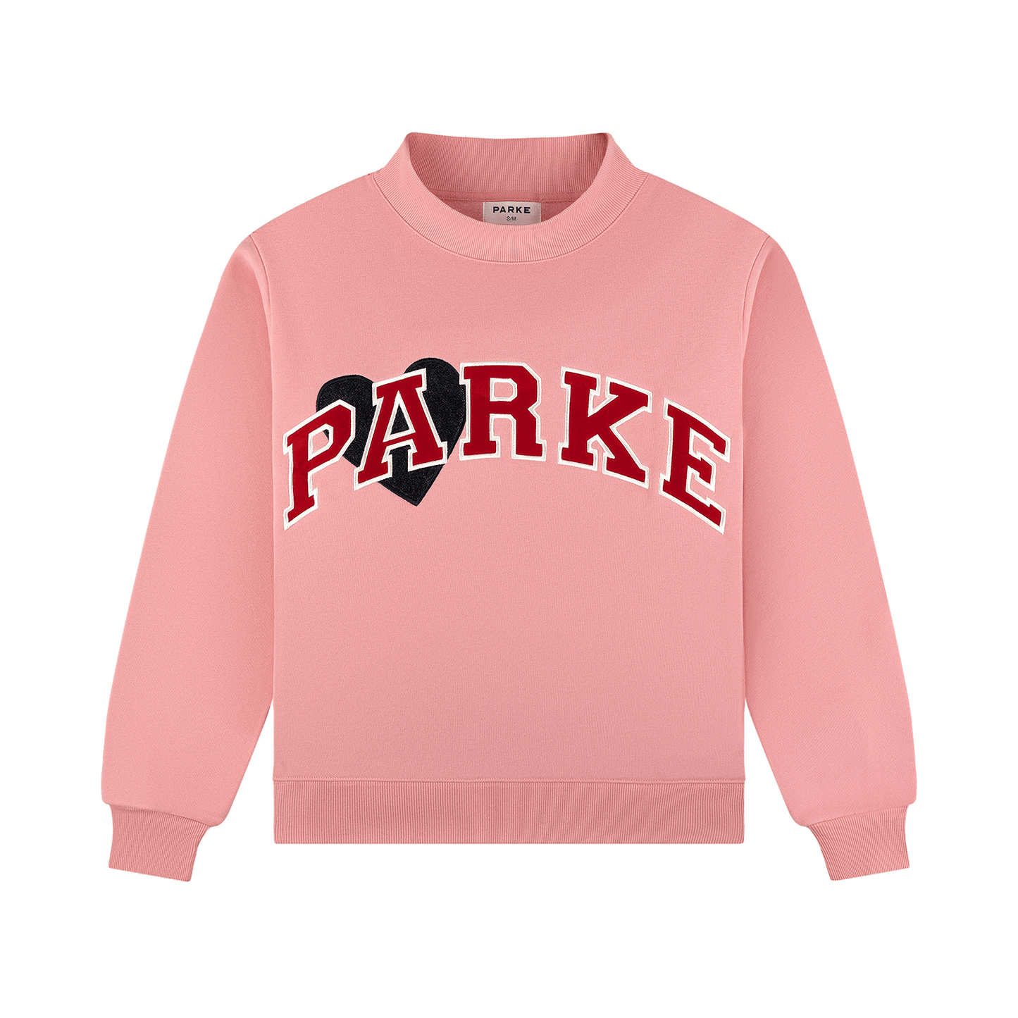 Jean Heart Varsity Mockneck - Blush