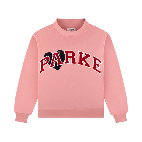 Jean Heart Varsity Mockneck - Blush