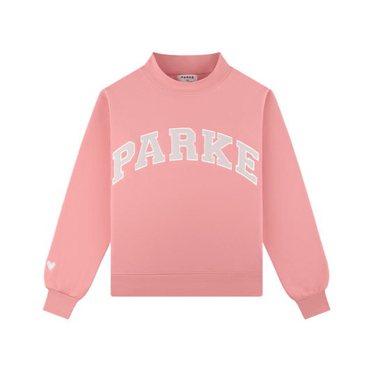Valentine's Varsity Mockneck - Blush + Lavender